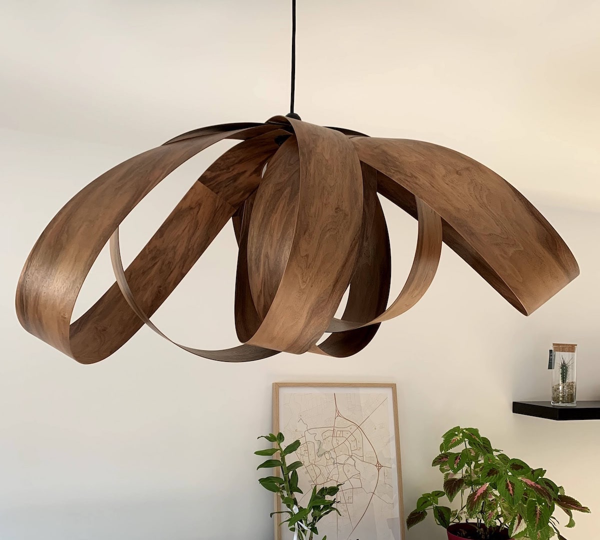 luminaire plafonnier design en bois sur-mesure