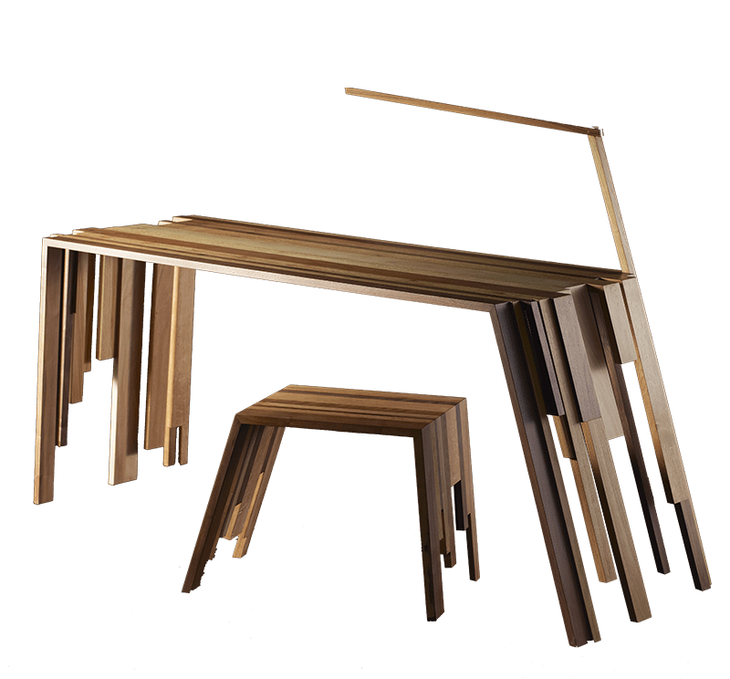 table de bureau design sur-mesure en bois - fabien masnada