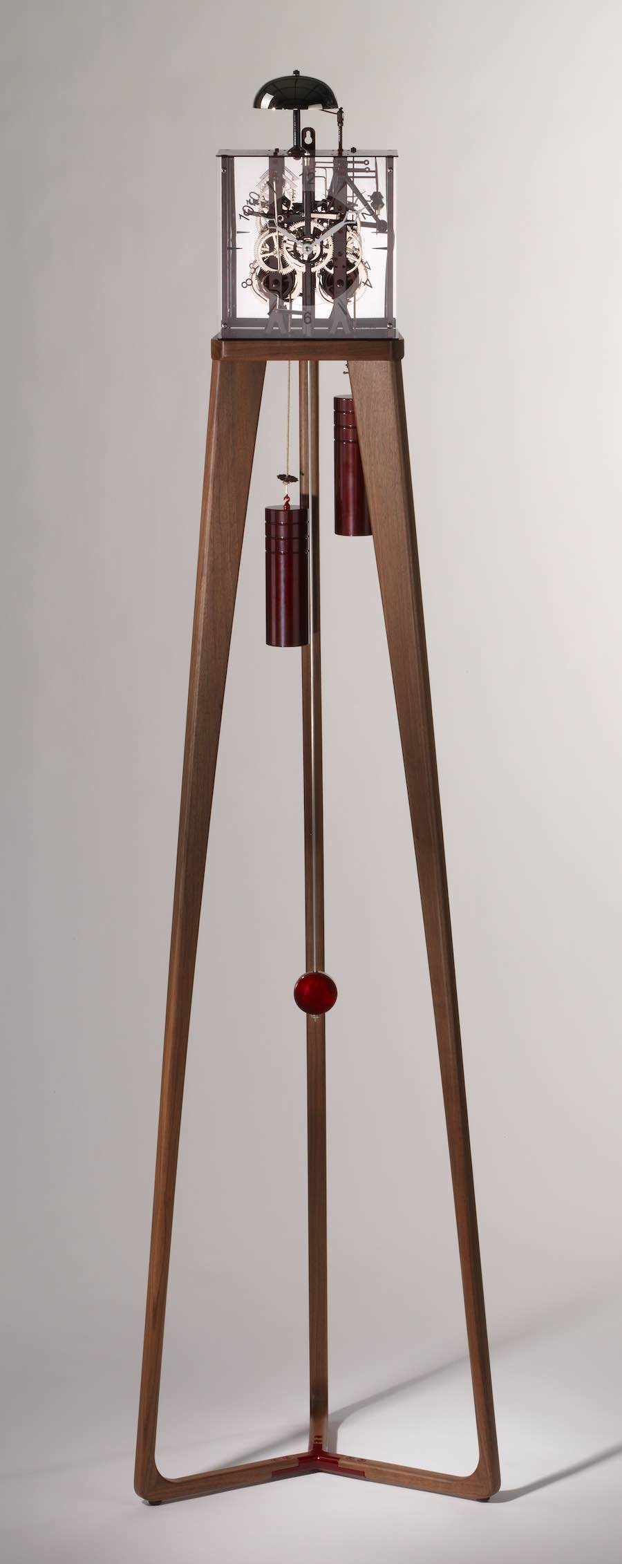 horloge pendule design moderne en bois - fabien masnada 2