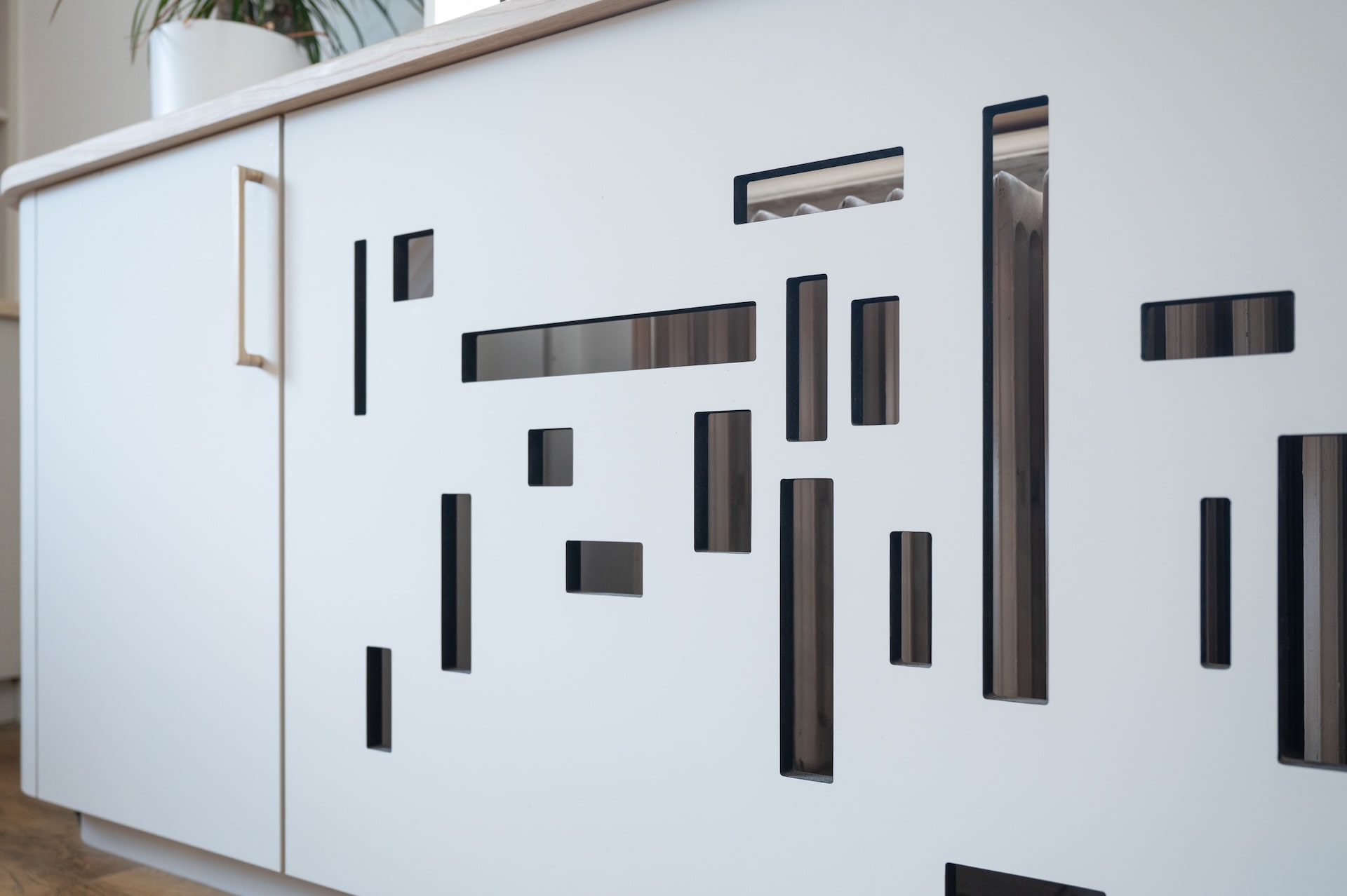 détails meuble acier